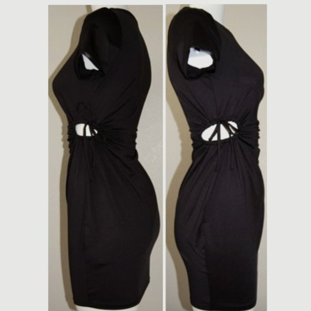 Divided H&M, Women Size M Bodycon Cutout Dress, Black - Picture 5 of 5